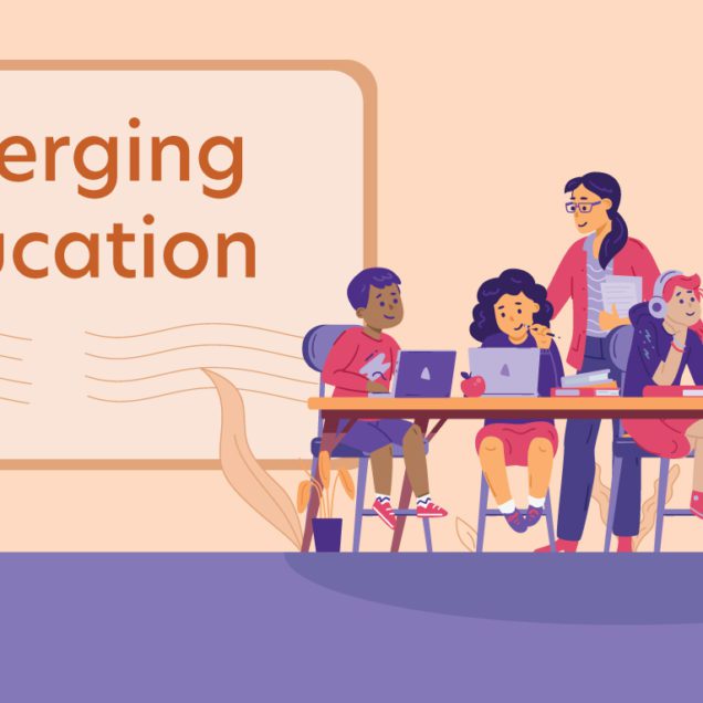 Article title, Emerging Education with illustration