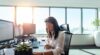A businesswoman working in finance with her bachelor’s in business administration.