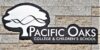 Close up of Pacific Oaks College sign on building